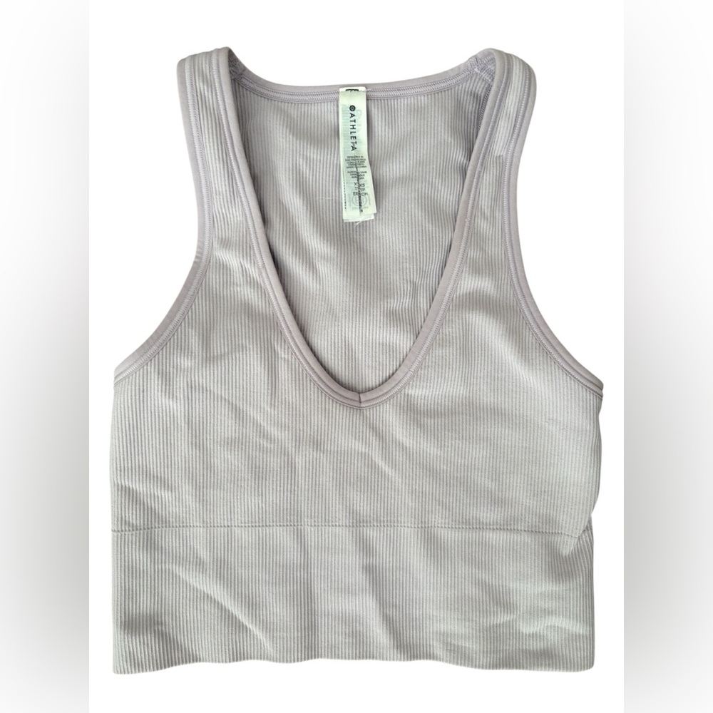 ATHLETA Purple Aurora Crop Rib Tank size xxs